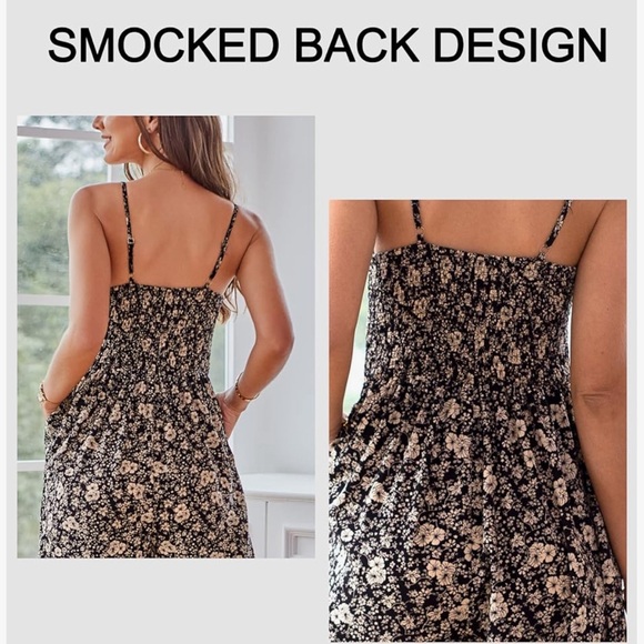 Wide Leg floral Jumpsuit with pockets - Picture 3 of 3